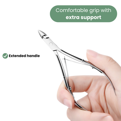 Cuticle clipper with extended handle